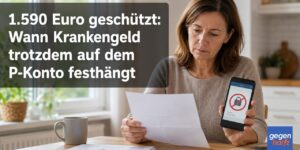 1.590 Euro geschützt: Wann Krankengeld trotzdem auf dem P-Konto gesperrt bleibt
