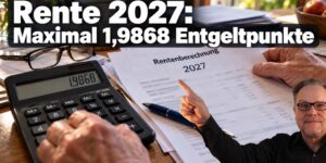 Rente 2027: Maximal 1,9868 Entgeltpunkte für ein Arbeitsjahr