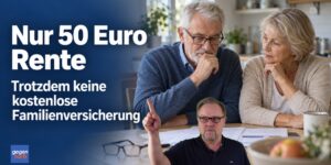 Nur 50 Euro Rente: Trotzdem keine kostenfreie Familienversicherung
