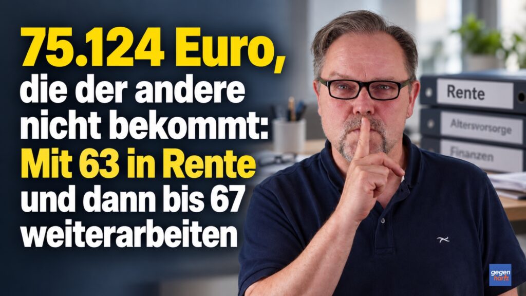 75.124 Euro, die der andere nicht bezieht: Mit 63 in Rente und dann bis ...