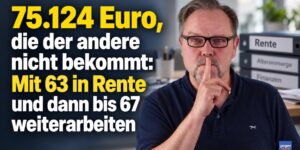 75.124 Euro, die der andere nicht bezieht: Mit 63 in Rente und dann bis 67 weiterarbeiten
