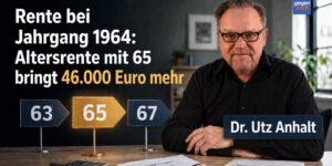 Rente bei Jahrgang 1964: Altersrente mit 65 bringt 46.000 Euro mehr