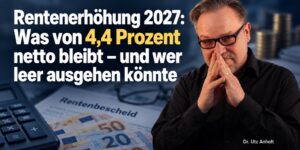 Rentenerhöhung 2027: Was von 4,4 Prozent netto bleibt – und wer leer ausgeht