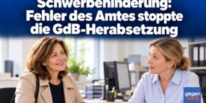 Schwerbehinderung: Fehler des Amtes stoppte die GdB-Herabsetzung