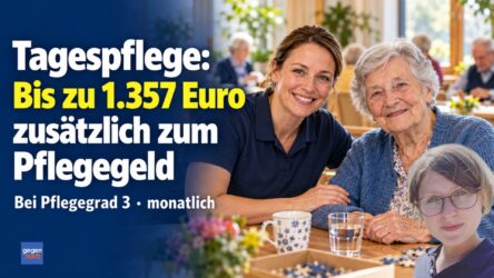 Beitragsbild von: Tagespflege zusätzlich zum Pflegegeld: Bei Pflegegrad 3 sind bis zu 1.357 Euro möglich