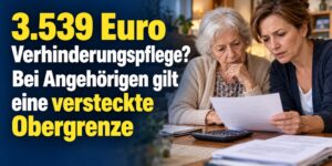 3.539 Euro Verhinderungspflege? Bei Angehörigen gilt eine versteckte Obergrenze