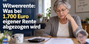 Witwenrente 2026: So viel wird bei 1.700 Euro eigener Rente abgezogen