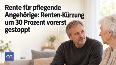 Beitragsbild von: Rente für pflegende Angehörige: Renten-Kürzung vorerst gestoppt