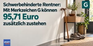 Schwerbehinderte Rentner: Mit Merkzeichen G können 95,71 Euro zusätzlich zustehen