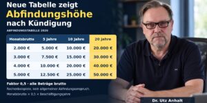 Tabelle zeigt: So viel Abfindung können Arbeitnehmer nach Kündigung bekommen
