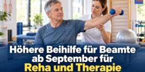 Höhere Beihilfe für Beamte ab September für Reha und Therapie