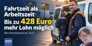 Fahrtzeit als Arbeitszeit: Ab 2027 sind rund 428 Euro mehr Lohn für Arbeitnehmer möglich