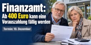 Finanzamt: Ab 400 Euro kann eine Vorauszahlung zum 10. Dezember fällig werden
