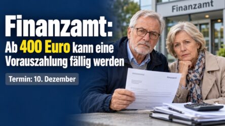 Beitragsbild von: Finanzamt: Ab 400 Euro kann eine Vorauszahlung zum 10. Dezember fällig werden