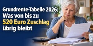 Grundrente-Tabelle 2026: Was von bis zu 520 Euro Zuschlag übrig bleibt