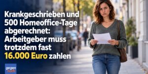 Krankgeschrieben und 500 Homeoffice-Tage abgerechnet: Arbeitgeber muss trotzdem fast 16.000 Euro zahlen