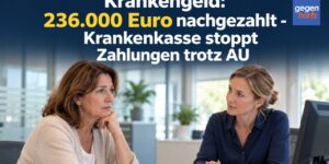 Krankengeld: 236.000 Euro nachgezahlt - Krankenkasse stoppt Zahlungen trotz AU