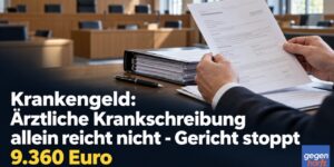Krankengeld: Ärztliche Krankschreibung allein reicht nicht - Gericht stoppt 9.360 Euro