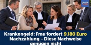 Krankengeld: Frau fordert 9.180 Euro Nachzahlung – Diese Nachweise genügen nicht - Urteil
