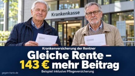 Beitragsbild von: Krankenversicherung der Rentner: Gleiche Rente aber trotzdem 143 Euro mehr Beitrag
