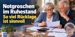 Notgroschen mit Rente: Tabelle zeigt, welche Rücklagen Rentner haben sollten