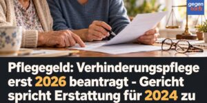 Pflegegeld: Verhinderungspflege erst 2026 beantragt - Gericht spricht Erstattung für 2024 zu