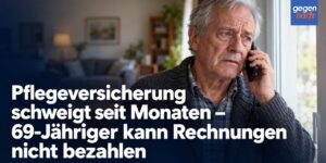 Pflegeversicherung schweigt seit Monaten – 69-Jähriger kann Rechnungen nicht bezahlen