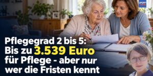 Pflegegrad 2 bis 5: Bis zu 3.539 Euro für Pflege - aber nur wer die Fristen kennt