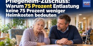Pflegeheim-Zuschuss: 75 Prozent Entlastung sind nicht 75 Prozent weniger Heimkosten