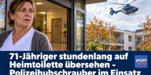 Pflegeheim: 71-Jähriger stundenlang auf Heimtoilette übersehen - Polizeihubschrauber im Einsatz
