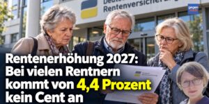 Rentenerhöhung 2027: Bei vielen Rentnern kommt von 4,4 Prozent kein Cent an