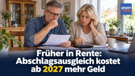 Beitragsbild von: Früher in Rente: Abschlagsausgleich kostet ab 2027 mehr Geld