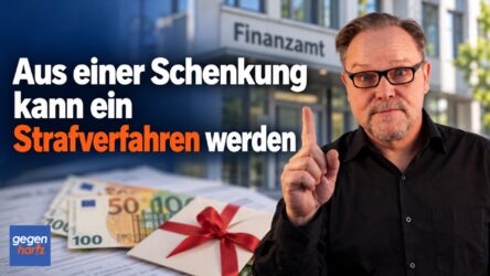 Beitragsbild von: Rentner aufgepasst: Aus einer Schenkung kann ein Strafverfahren werden