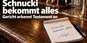 "Mein Schnucki bekommt alles": Gericht anerkennt Zettel als Testament an