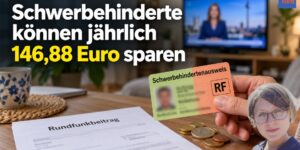 Schwerbehinderte können jährlich 146,88 Euro sparen