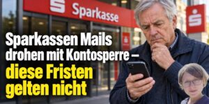 Rentner aufgepasst: Sparkassen-Mails drohen mit Kontosperre – diese Fristen gelten nicht