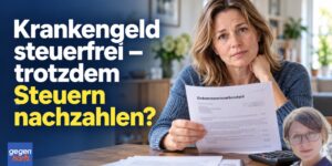 Obwohl das Krankengeld steuerfrei ist droht eine Steuernachzahlung