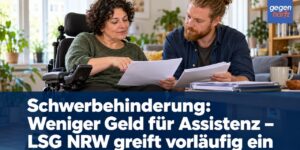 Schwerbehinderung: Weniger Geld für Assistenz – LSG NRW greift vorläufig ein