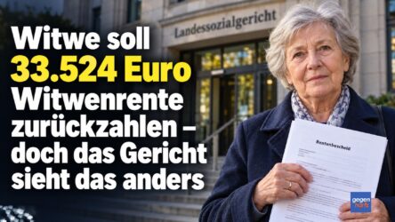 Beitragsbild von: Witwe soll 33.524 Euro Witwenrente zurückzahlen – doch das Gericht sieht das anders