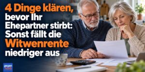 Diese 4 Dinge klären, bevor Ehepartner stirbt: Sonst fällt die Witwenrente niedriger aus