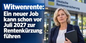 Witwenrente: Ein neuer Job kann schon vor Juli 2027 zur Rentenkürzung führen