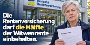 Witwenrente: Die Rentenversicherung darf die Hälfte einbehalten