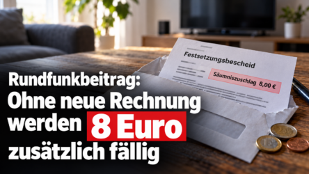 Beitragsbild von: Rundfunkbeitrag: Ohneneue GEZ-Rechnung können 8 Euro zusätzlich fällig werden
